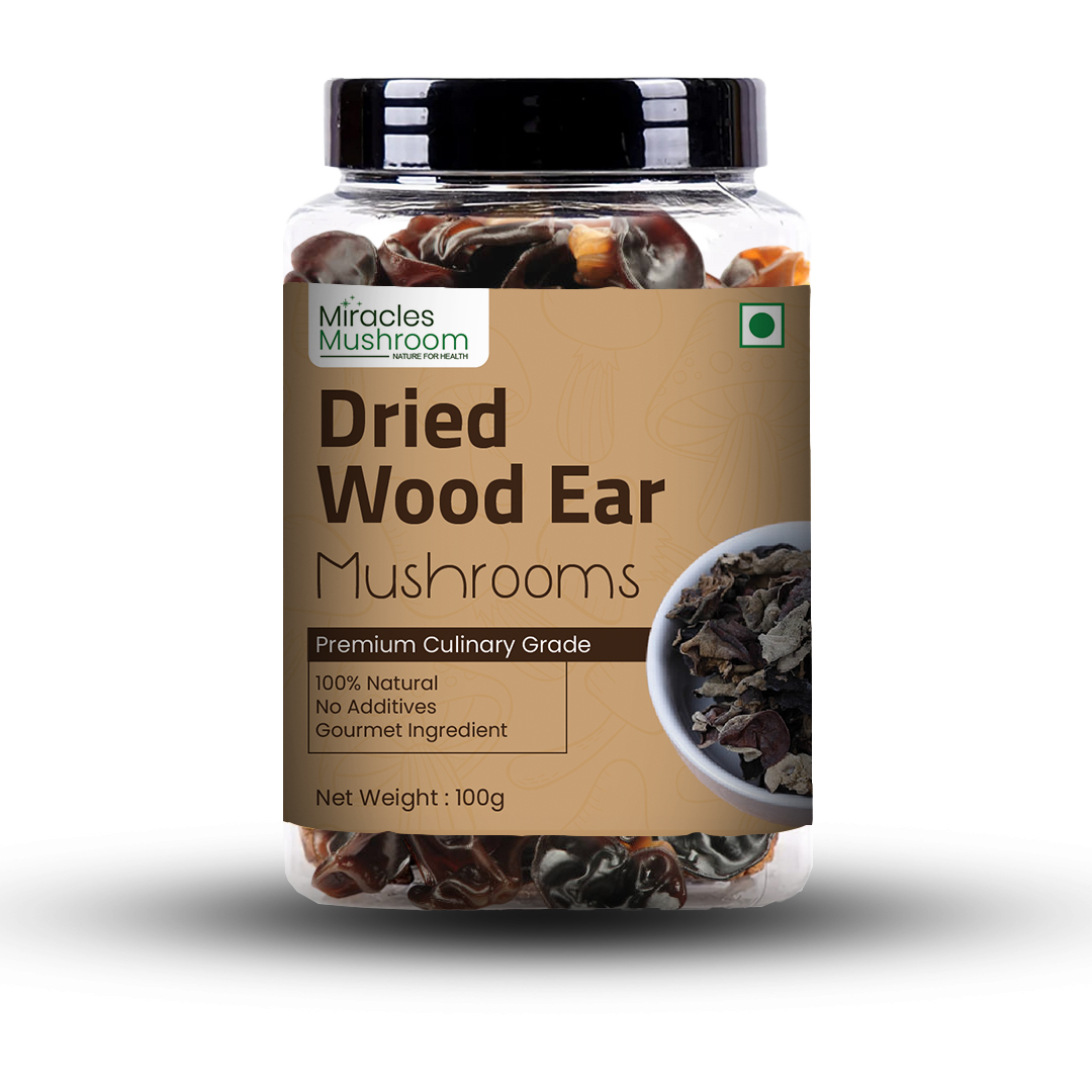 Miracles Mushroom's Dried Wood Ear (Black Fungus) Mushrooms 100g